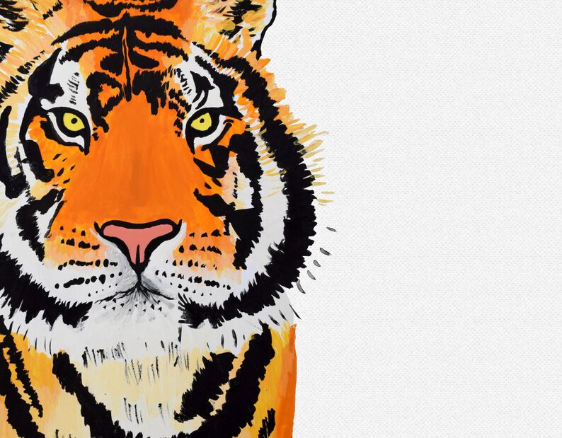 Printable Tiger Art Print, Tiger Wall Art, Instant Download, Wild