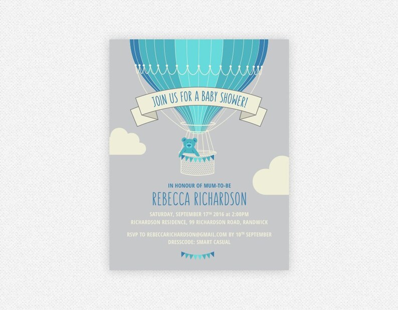Printable youngster shower invitation, boy or girl shower invite, balloon boy or girl shower invite, teddy undergo boy or girl shower invitation photo about Printable Baby Shower Invites named Printable kid shower invitation, youngster shower invite, balloon youngster shower invite, teddy go through youngster shower invitation