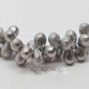 Infernal Etched 1 Strand 25 Beads Drops Czech Glass Beads 6MMx9MM Tear Drop