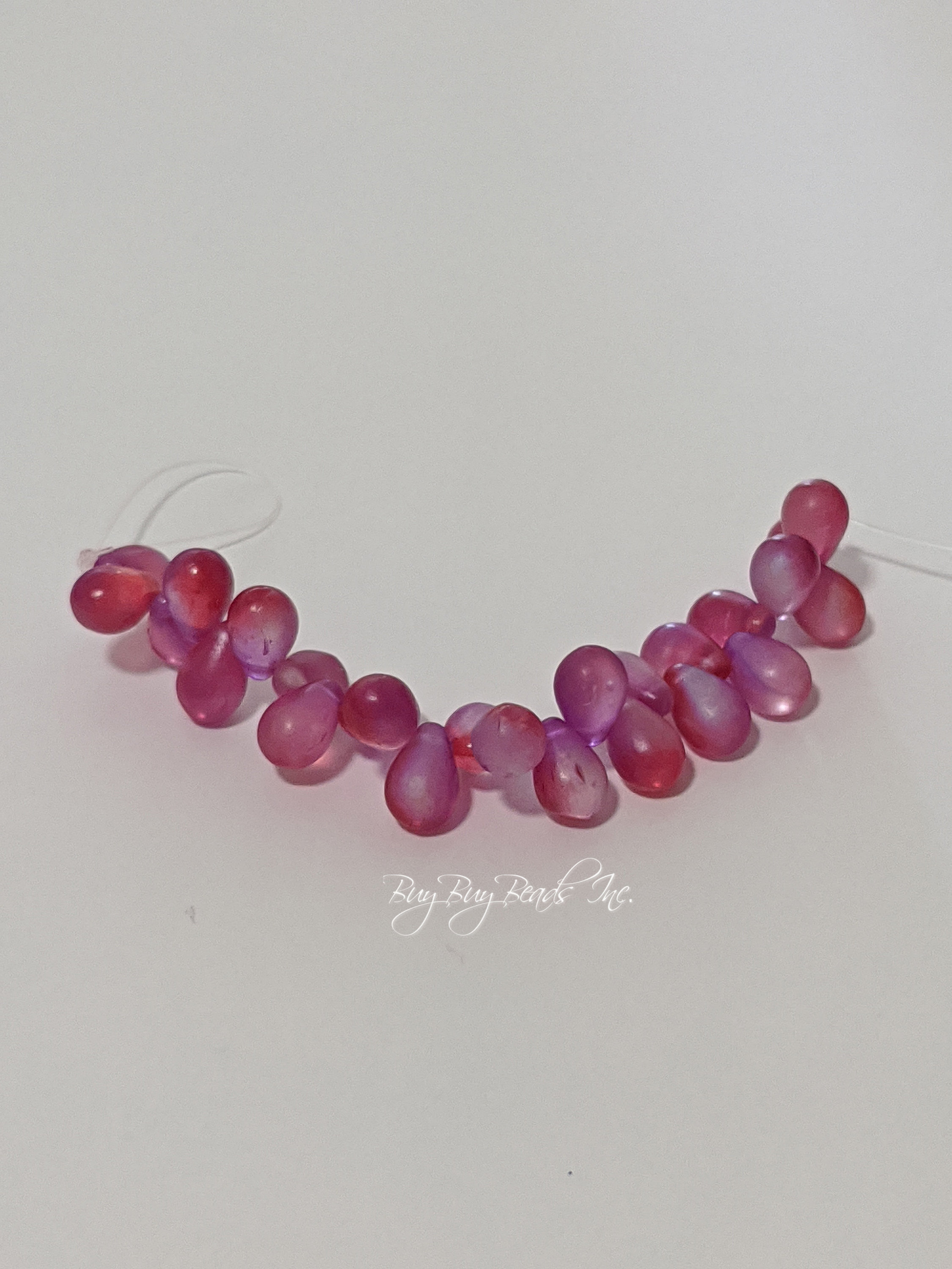 Infernal Etched 1 Strand 25 Beads Drops Czech Glass Beads 6MMx9MM Tear Drop