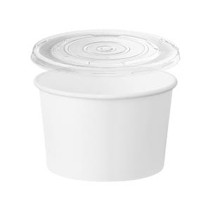 12 oz Squat Paper Soup Cups with Lids – Disposable Containers for Hot Soups, Chilis, and Sides with Spill-Resistant Design