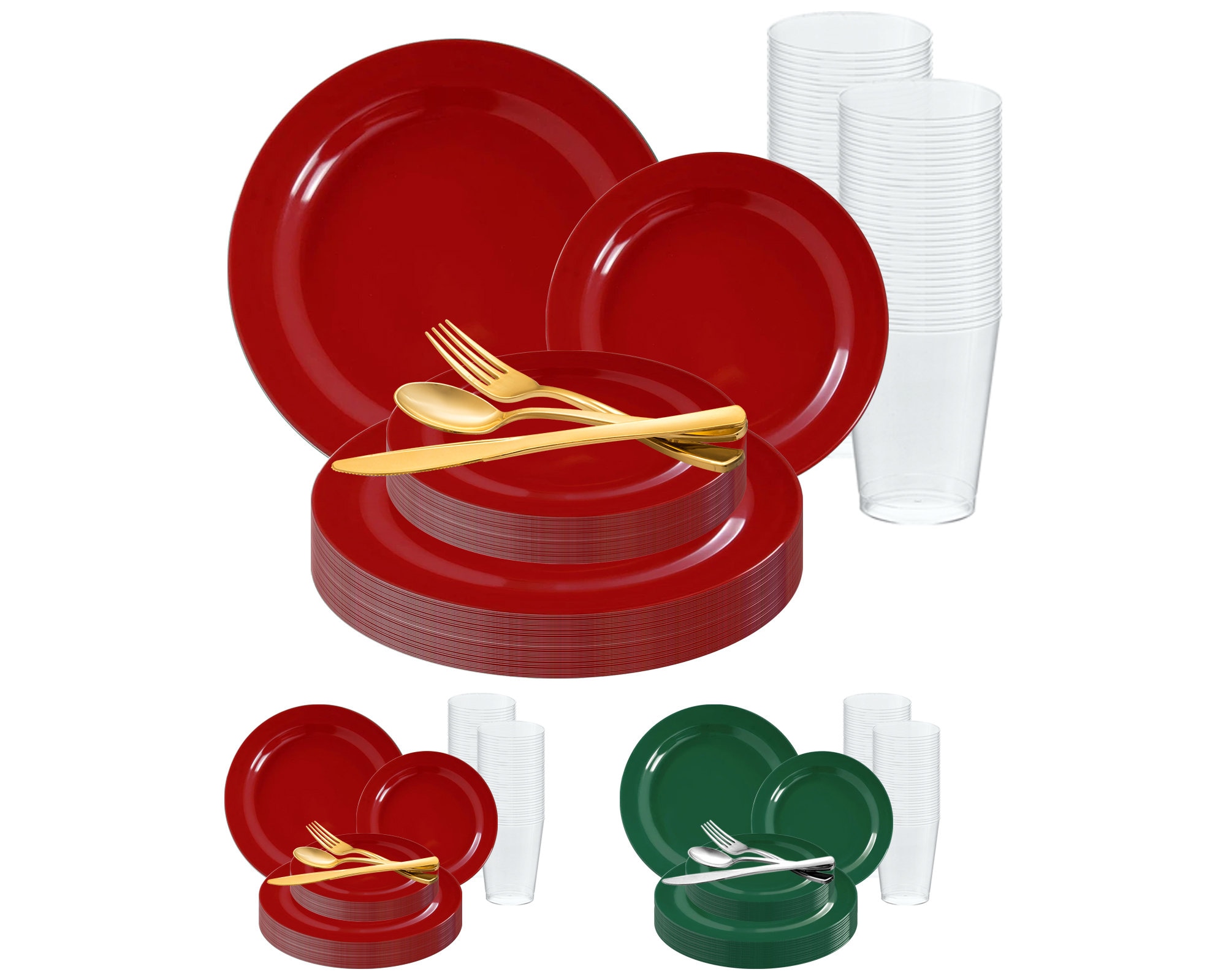 Hard plastic dinnerware set cheap