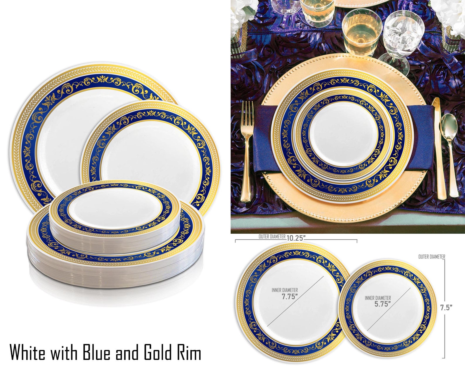 Elegant Royal Dinner Plates or Salad Plates Vibrant Colors Etsy