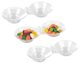 Restaurantware Small Desserts Mini Plastic Bowl Small Sides Mini Clear Bowl 2 oz 2.5 Inch Samples 100ct Box Clear Coppa Bowl Seagreen