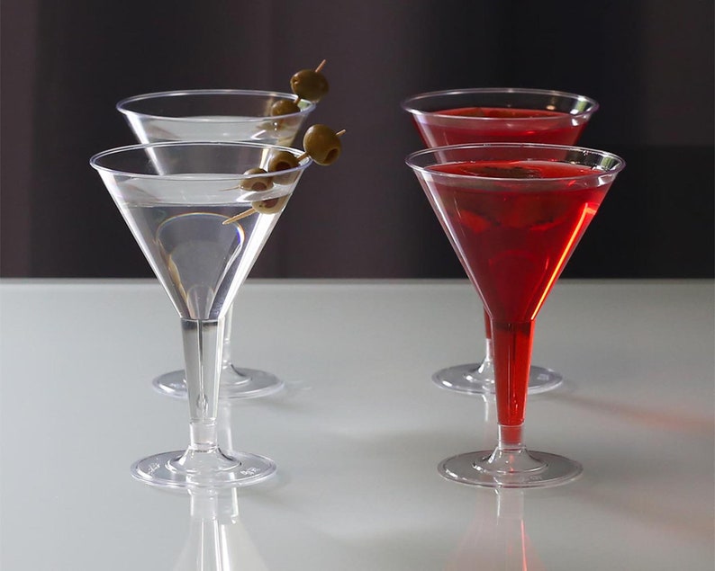 Elegant Plastic Martini Glasses Disposable Cocktail Glasses Etsy