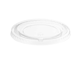 Clear Plastic Soufflé Cup Lids – Portion Cup Lids, Multiple Sizes