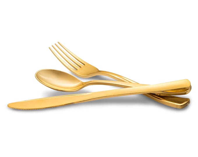 Fancy Plastic Cutlery Disposable Dinner Spoons Dinner Forks Etsy