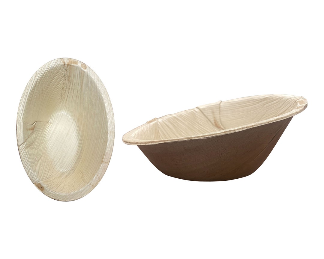Oval Palm Leaf Eco Friendly Disposable Bowls, Durable, Heavyduty Eco
