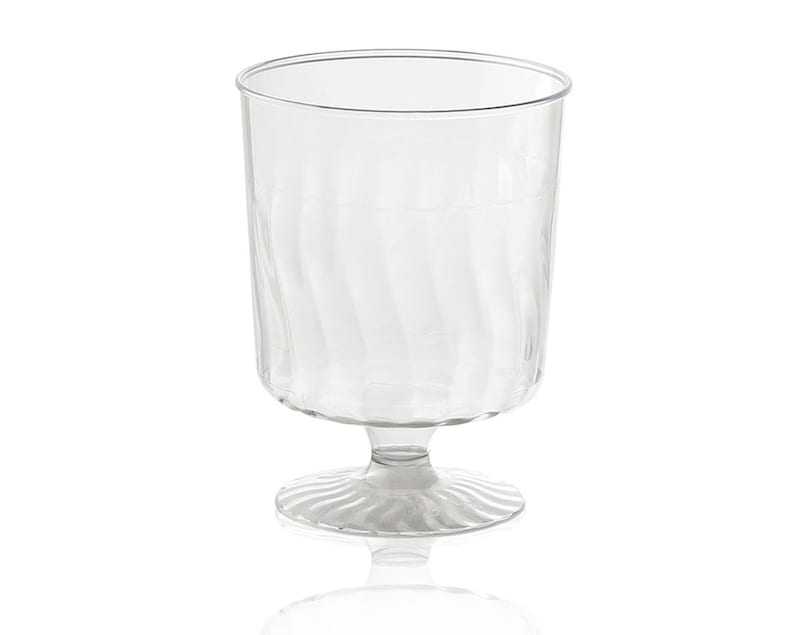 Drinkware Crystal-Like Stemware 240pcs Plastic Wine Glasses Disposable Wine Glasses Clear Fancy Wine Cups Wedding /& Party Supplies