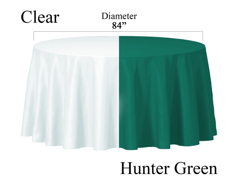 84 Elegant Solid Round Disposable Plastic Tablecloths Etsy