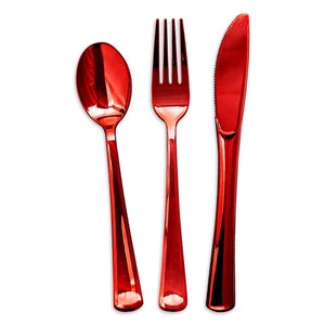 Outline Rainbow cutlery, small fork knife and spoon & big items.