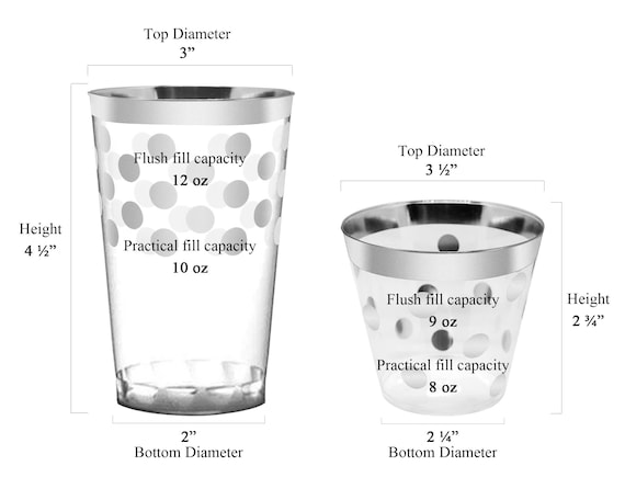 Gold or Silver Polka Dot Party Cups, Disposable Drinkware - Etsy