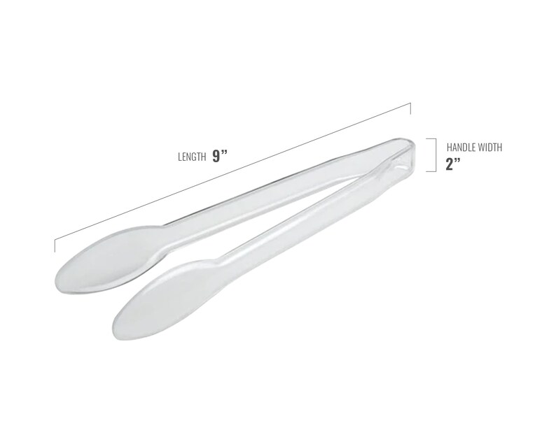 Classic Clear Disposable Plastic Serving Tongs 12 Large Etsy