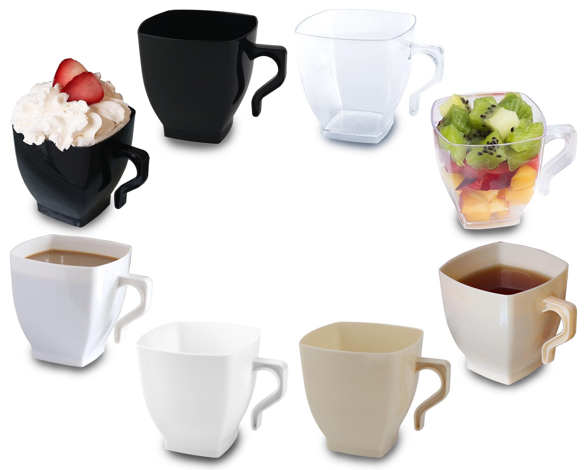 Modern Disposable Coffee Cups 2oz Plastic Tea Cups Deluxe Etsy