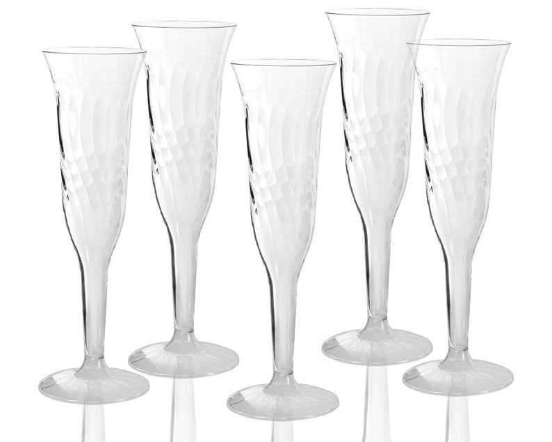 Fancy Champagne Flutes Disposable Plastic Wine Glasses Etsy