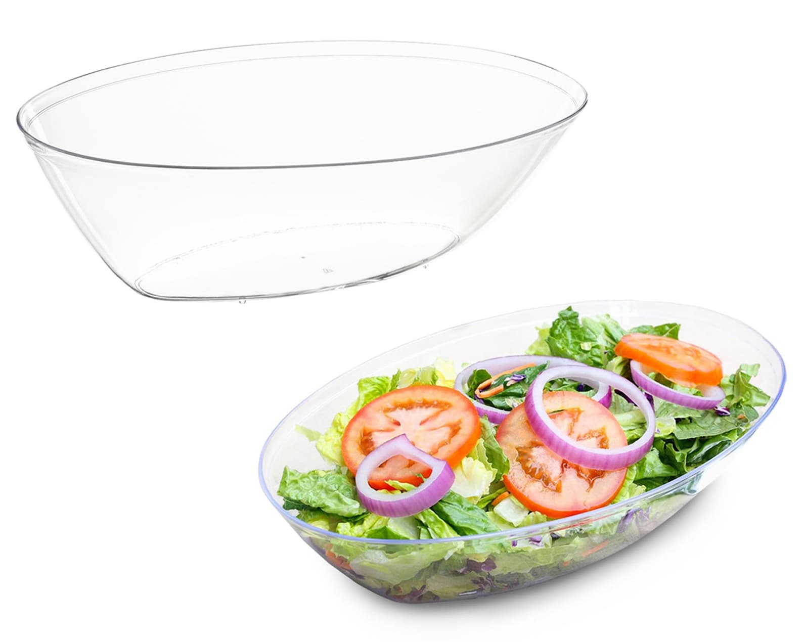 Modern Disposable Oval Serving Bowls 64oz Plastic Large Etsy