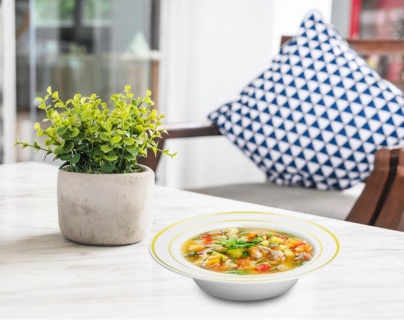 Fancy Soup Bowls Disposable Plastic Salad Bowls Round Etsy