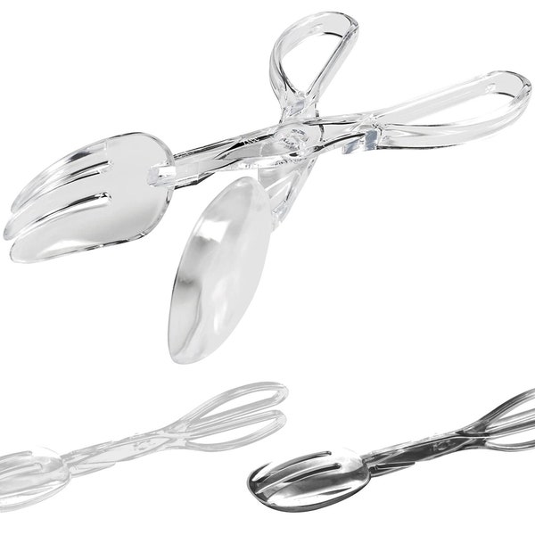 Serving Scissor Tongs, Disposable Plastic Heavy Duty Serving Utensils, Salad Tongs, Heavy Duty Servingware, Wedding & Party Supplies