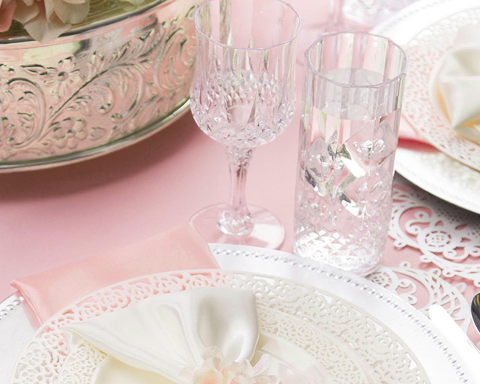 Elegant Crystal Cut Plastic Glasses Crystal Clear 14 oz Etsy