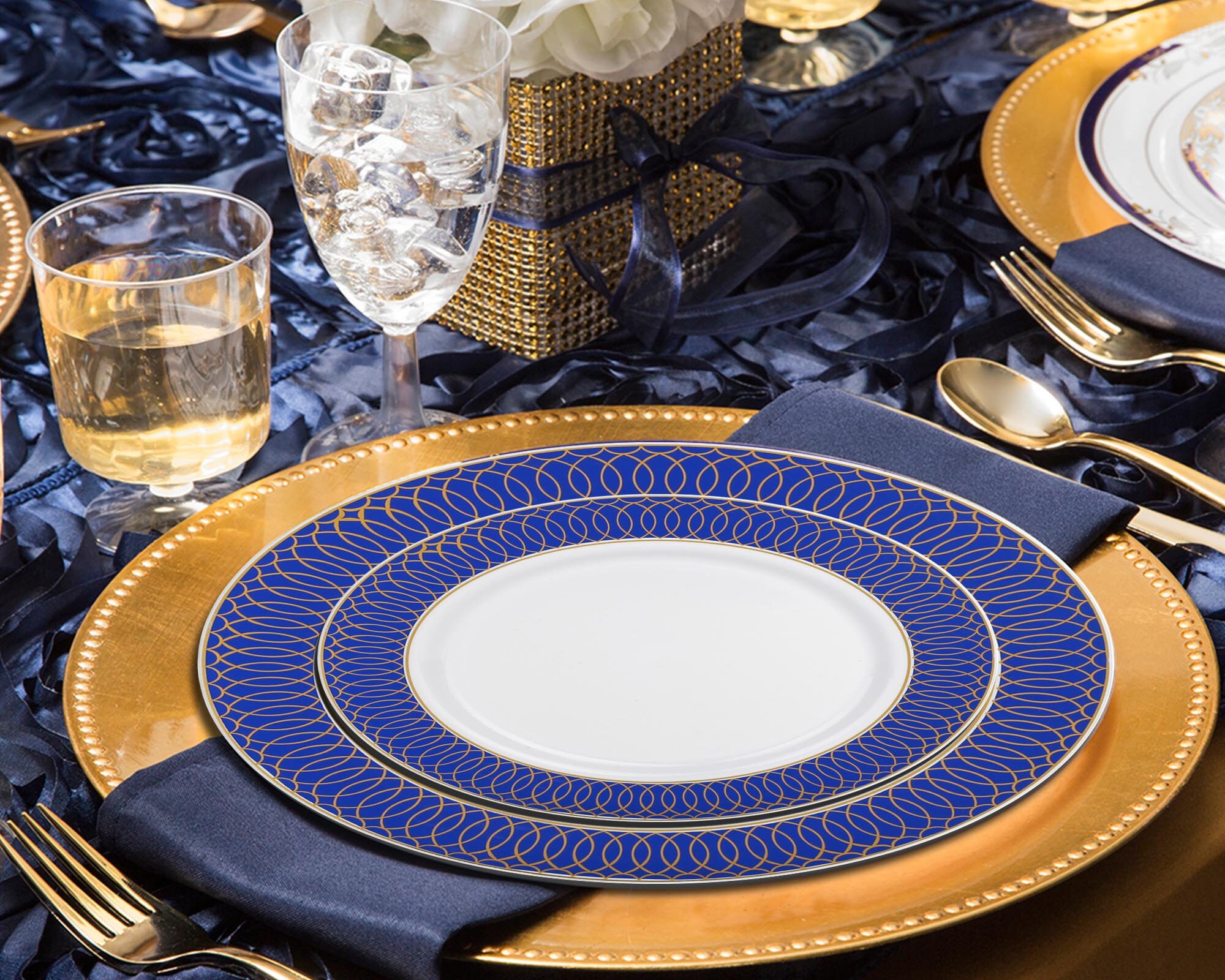 Deluxe Dinner Plates or Salad Plates Vibrant Colors Spiral Etsy