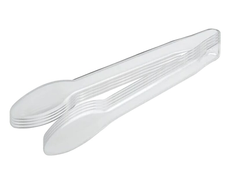 Classic Clear Disposable Plastic Serving Tongs 12 Large Etsy