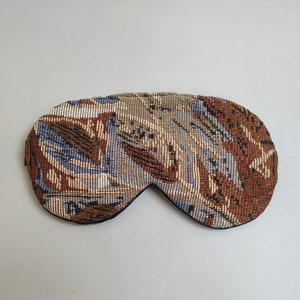 Tapestry night blindfold for sound and healthy sleep, Handmade adjustable travel eyemask, Cute Blackout eye cover, Blindfold, cheap gift