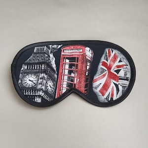 London Sleep Mask from VikiSleepLine - Adult handmade Sleep Mask, Travel Cute Eye cover, Blackout Mask, Blindfold, night eyemask, cheap gift