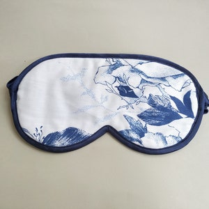 Blumen Bio-Baumwolle Schlafmaske für Frauen, Everyday Vintage Augenkissen, Augenmaske für Reiseliebhaber, Selbstpflege Geschenkbox Geburtstag