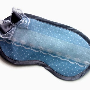 Organic cotton Sleep mask with bow, Eco-friendly sleeping mask, Travel Accessory, Cute Organic Eye mask, Birthday gift, Bachelorette party