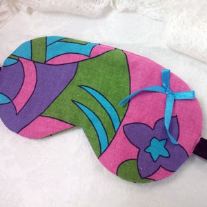 Soft Bright sleeping mask, Cotton eye mask, Floral eye pillow, Birthday gift, underwear, Travel mask, Gift for mom from daughter