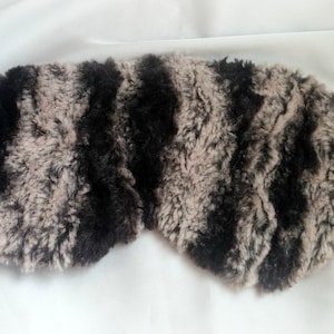 Striped furry Sleep mask / Eye mask / Gift for her or him / cute blindfold / birthday gift / Womens or Mens sleeping mask /Travellers gift