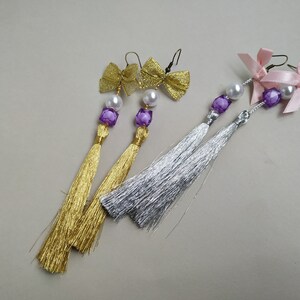 Hen party ear plugs or earrings costume inspired the movie, Tassel Ear Plugs, Bachelorette PJ, Womens Ear Plugs image 4