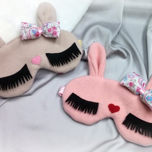 Bunny Slaapmasker met wimpers voor paasmandvullers en geschenken