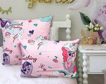 Pink My Little Pony Pillowcase: Kids Nursery Decor, 100% Cotton Sham