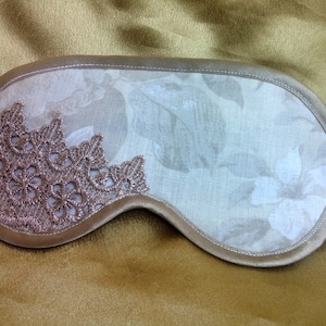 Organic cotton with Lace sleep masks, lights out sleep mask, cute eye mask, sleep masks for women, comfortable eye mask, sleeping face mask
