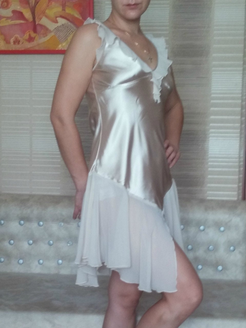 Women in deals satin slips