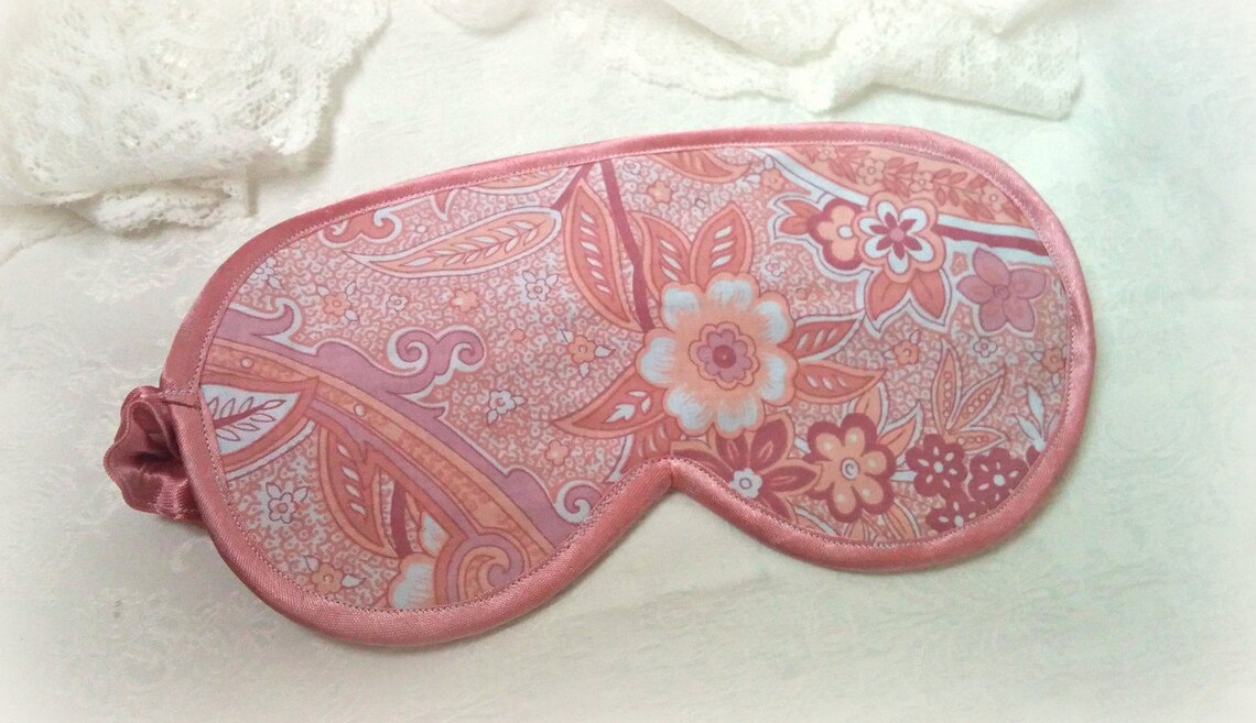 Cute Flower Organic Cotton Sleep Mask Ecofriendly Sleeping Etsy