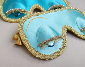 Luxary Holly Golightly sleep mask with crystals, Breakfast at Tiffany’s eye mask, Bridal Shower Favors for Guests, Audrey Hepburn eye pillow