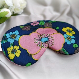 Flower headmade Sleep Mask, Blue underwear, Cute Eye Mask, travel mask, eye cover, Blackout Mask, Blindfold, luxury night eyemask,cheap gift