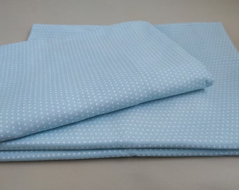 Polka Dots Cotton Pillow Sham, Handmade Organic Cotton Blue Pillowcases, Pillows Cover, Room Decor, Beddings Housewarming gift