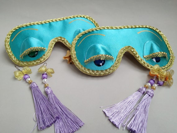 Holly Golightly bridesmaid proposal, 21st birthday gift for her, Breakfast at Tiffany’s eyelashes sleep mask & earring or earplug for Guests