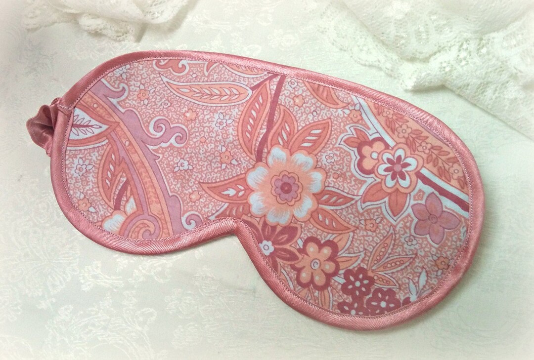 Cute Flower Organic Cotton Sleep Mask Ecofriendly Sleeping Etsy