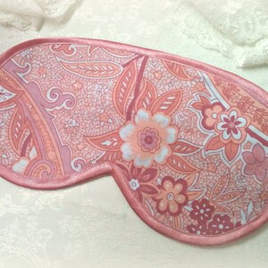 Cute flower organic cotton sleep mask Eco-friendly sleeping mask, cotton Eye mask, Soft sleep mask,Birthday gift for her, Bachelorette party