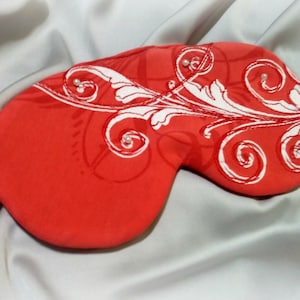 Soft sleep mask for women - Terracotta Organic cotton eye pillow - Women comfy nightwear - Slumber SPA Pj party favor - Travel mask