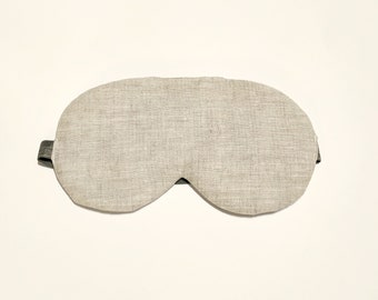 Natural ecological not bleached Linen sleep mask for Men or Women