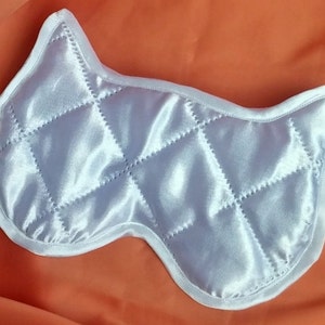 White Cat satin sleep mask, Kitty night eyemask, cute handmade sleep mask,  Cat underwear, travel sleeping mask, Soft eye cover, cheap gift