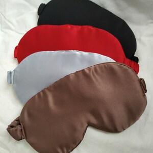 Smooth silk sleep mask/ Super soft silk eye mask for Men or Women/ Handmade Self care gift/ Eye Shade/ Adult Blindfold/ Travel eye pillow