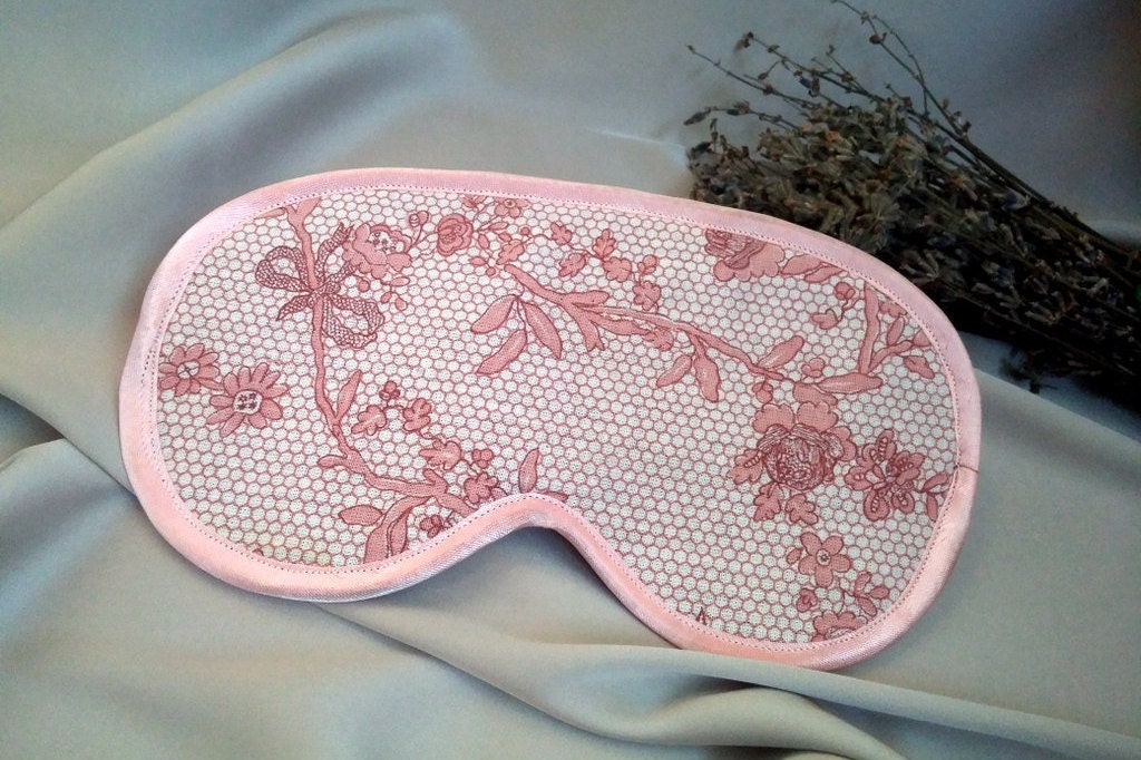 Lavender Cotton Aromatherapy Sleep Mask Floral Eye Mask Etsy