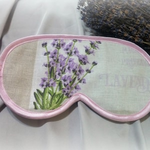 Lavendel Baumwolle Aromatherapie Schlafmaske, Florale Augenmaske, weiches BIO Augenkissen, Kopfschmerzen und Stressabbau Schlafmaske, SPA Party Gastgeschenk