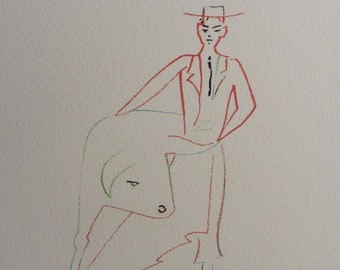 Jean COCTEAU : The Bullfighter's Son - Lithograph, 1961
